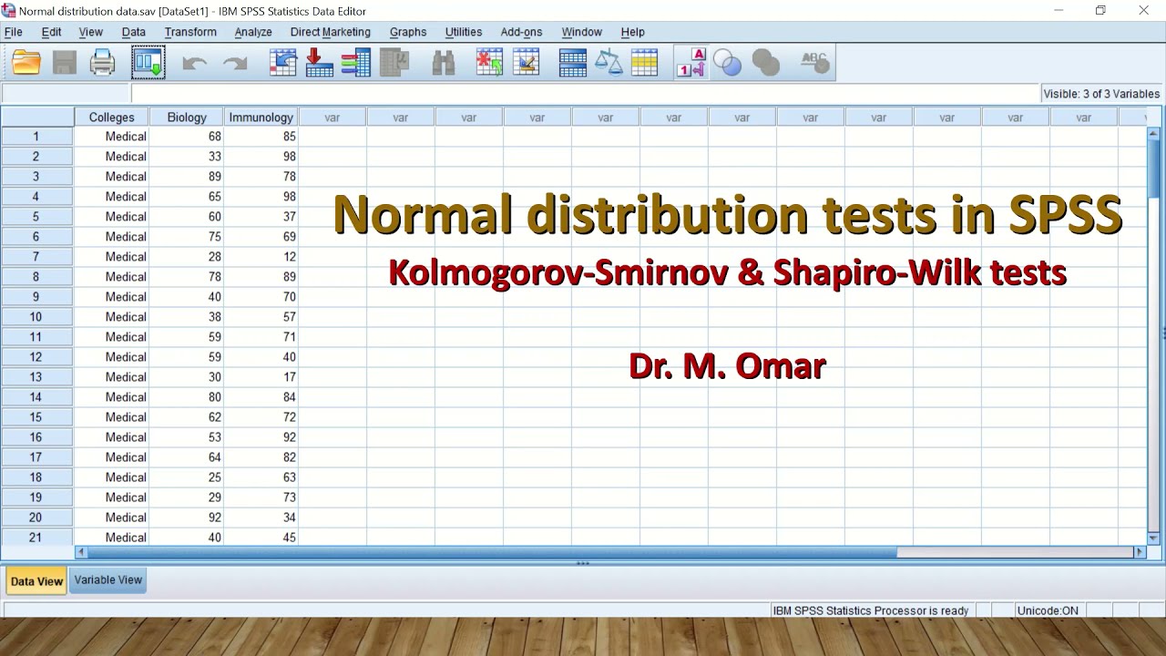 How to do Normal distribution tests in SPSS Kolmogorov Smirnov & Shapiro Wilk tests