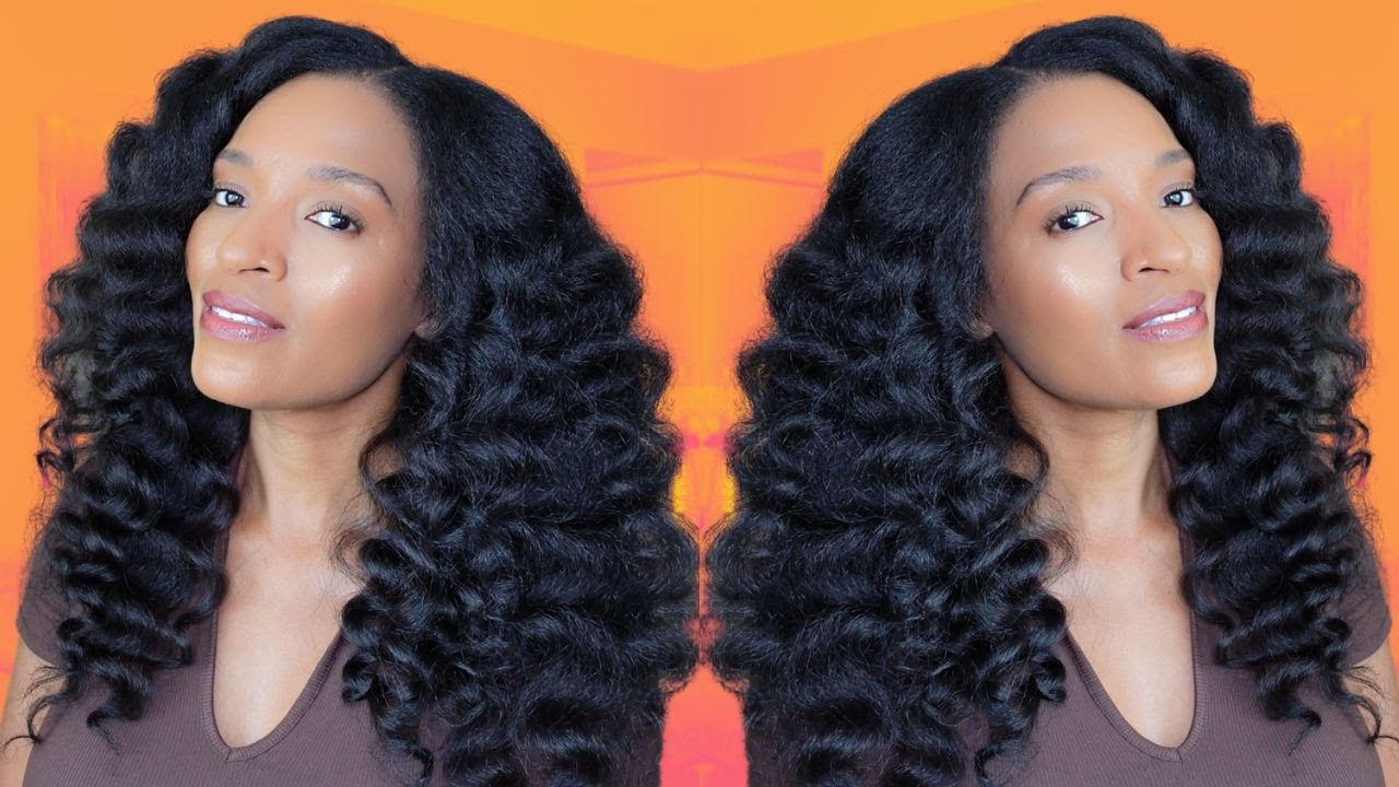 Heat Trained Natural Hair Blown Out Wand Curls