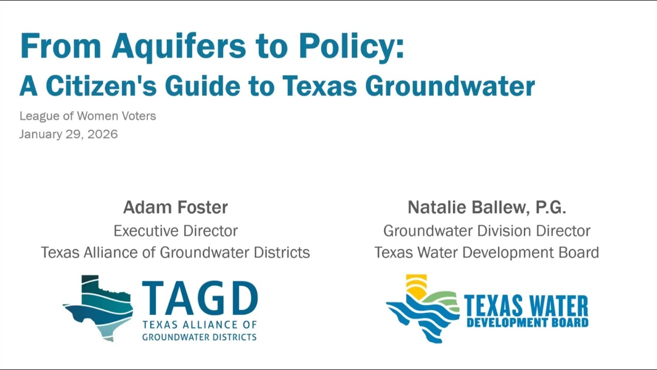 From Aquifers to Policy: A Citizen's Guide to Texas Groundwater