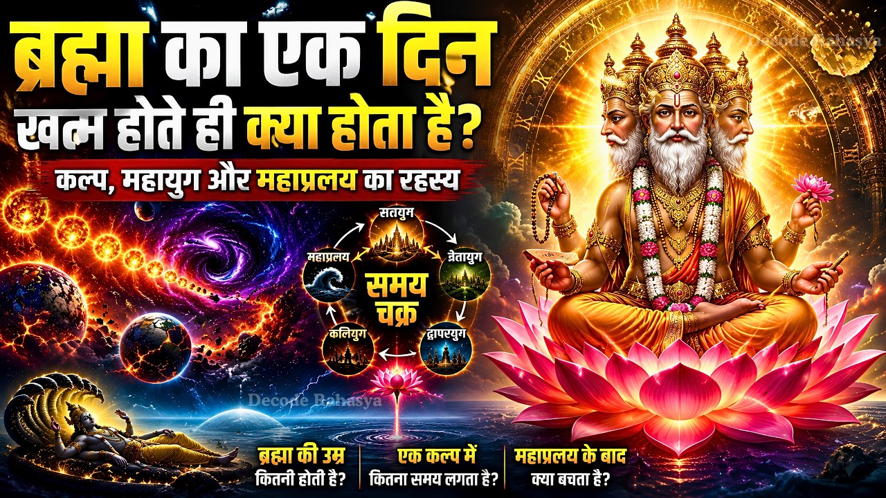 ब्रह्मा का एक दिन खत्म होते ही क्या होता है? | महायुग और महाप्रलय का रहस्य