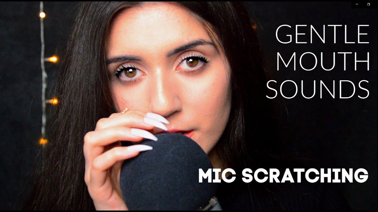 [ASMR] Mic Scratching & Gentle Mouth Sounds (soft kisses, inaudible whispering, SkSk, ...)