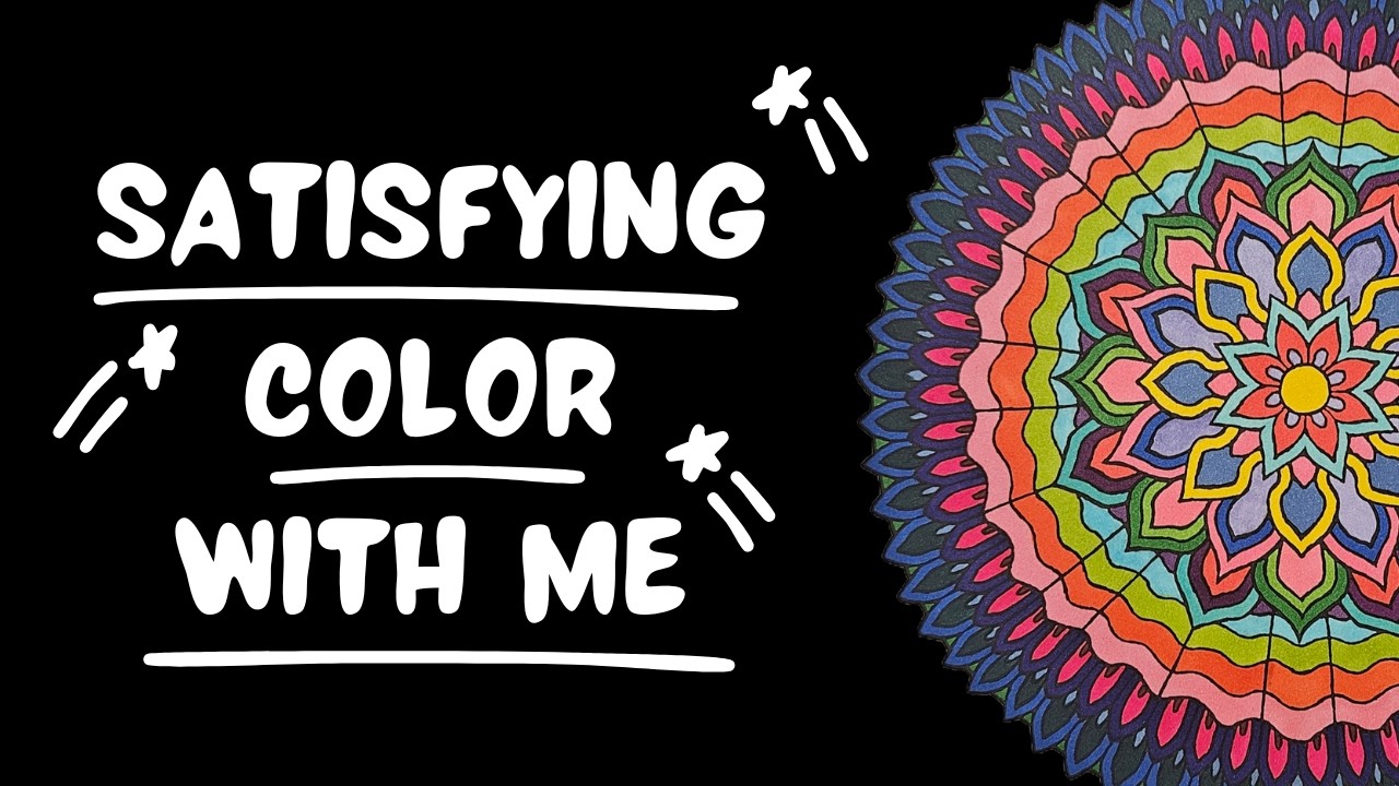 satisfying flower coloring timelapse