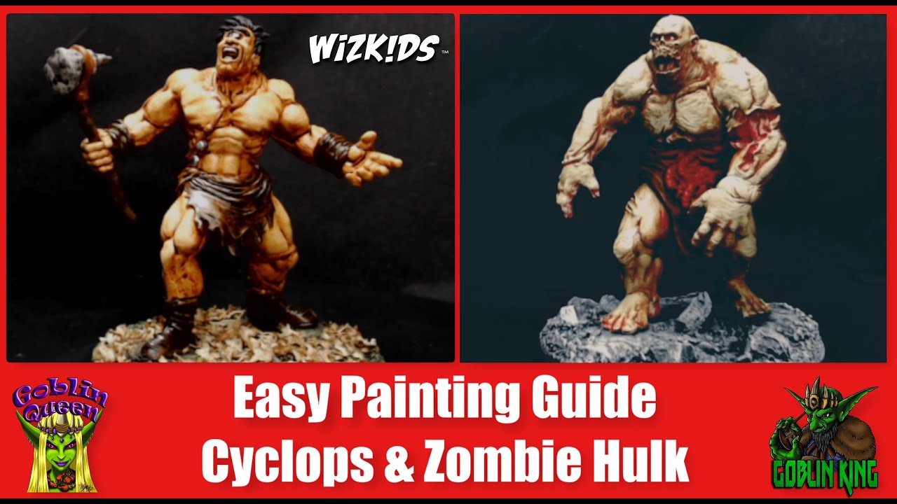 Wizkids Games, Easy Painting Guide, Cyclops & Zombie Hulk, D&D
