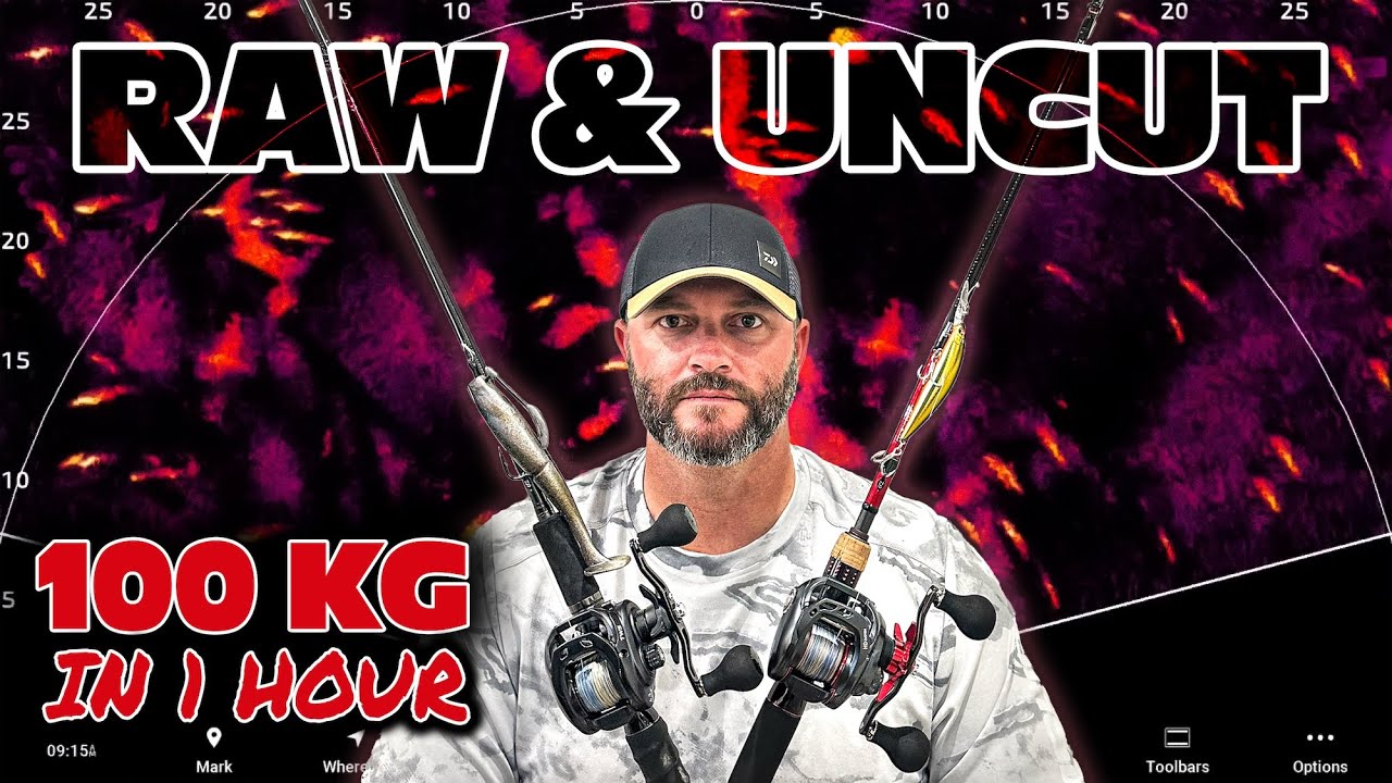 Barramundi Fishing RAW and UNCUT | Unbelievable Feeding Frenzy on Livescope!