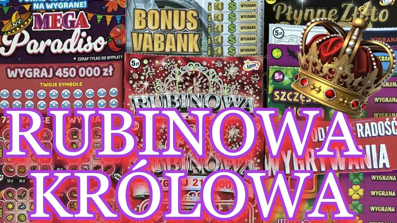 Rubinowa kr&oacute;lowa 👸 kolejne zaskoczenie a wynik naprawdę przyjemny 🎉 #zdrapki #lotto #scratch 