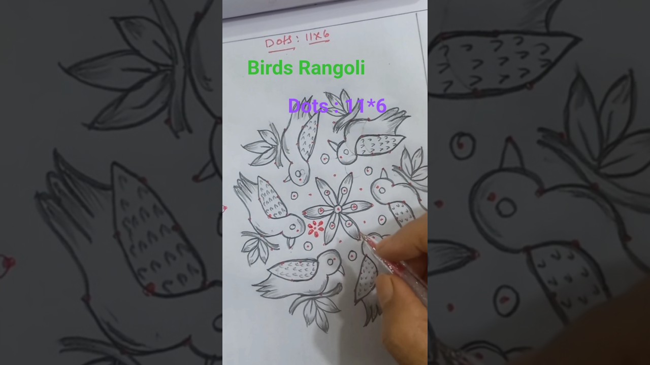 Birds Rangoli | dailyrangoli| simple muggulu 