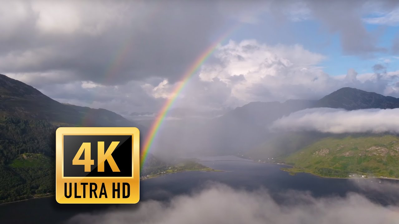 Colorful Rainbows with Relaxing music to unwind in 4K