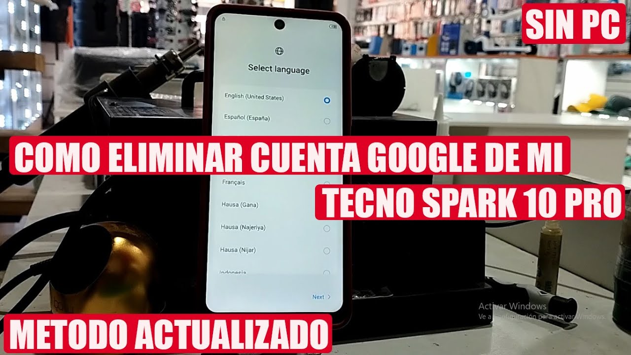 ELIMINAR CUENTA GOOGLE DE TECNO SPARK 10 PRO (METODO ACTUALIZADO) SIN PC - FACIL Y SENCILLO