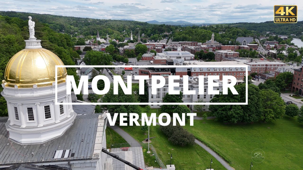 Montpelier, Vermont - [4K] Drone Tour