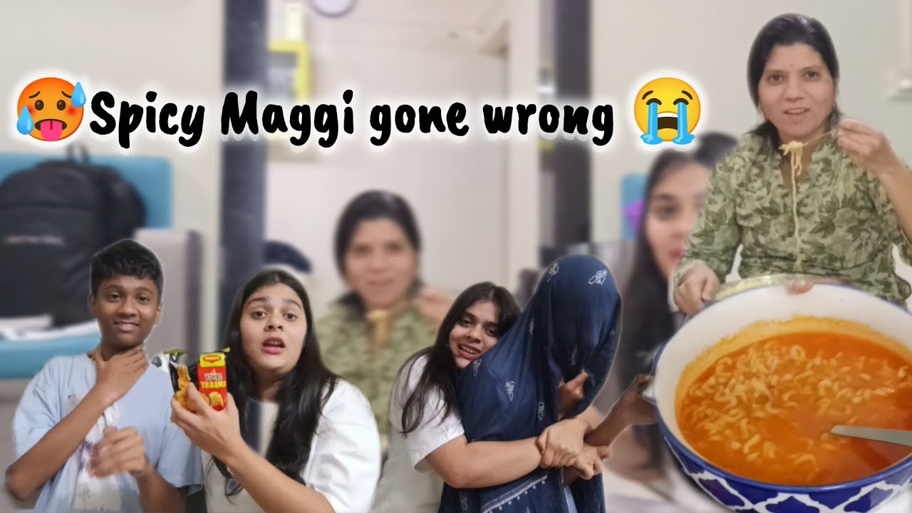 Naki maggie madhe pani hota ka panya madhe maggie 😭😂