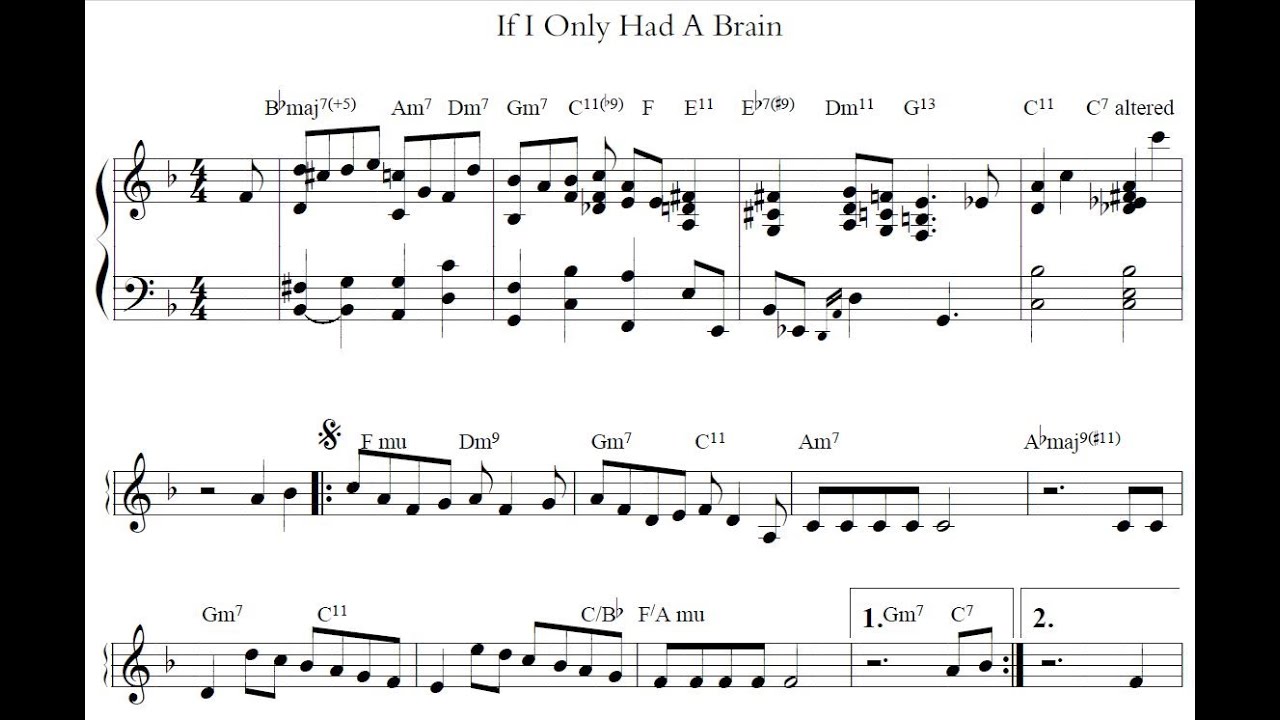 If I Only Had A Brain 🎹 Harry Connick Tutorial