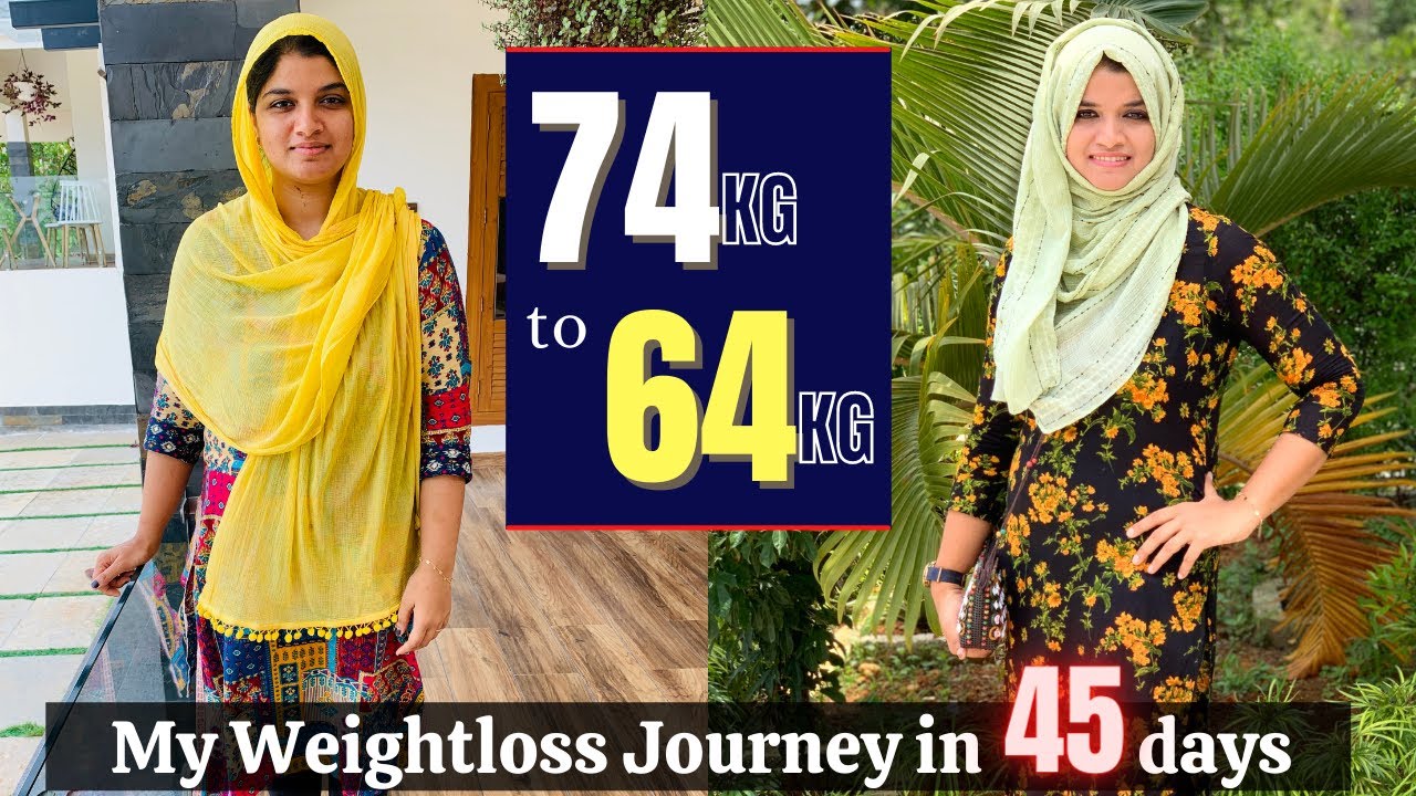 74kg to 64kg | My weightloss journey in 45 days | What i ate in a day