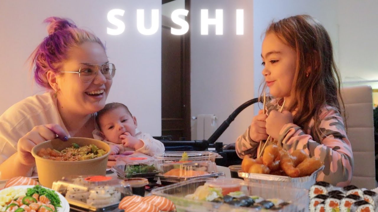 MUKBANG DI SUSHI MAMMA E FIGLIE/ chiara paradisi