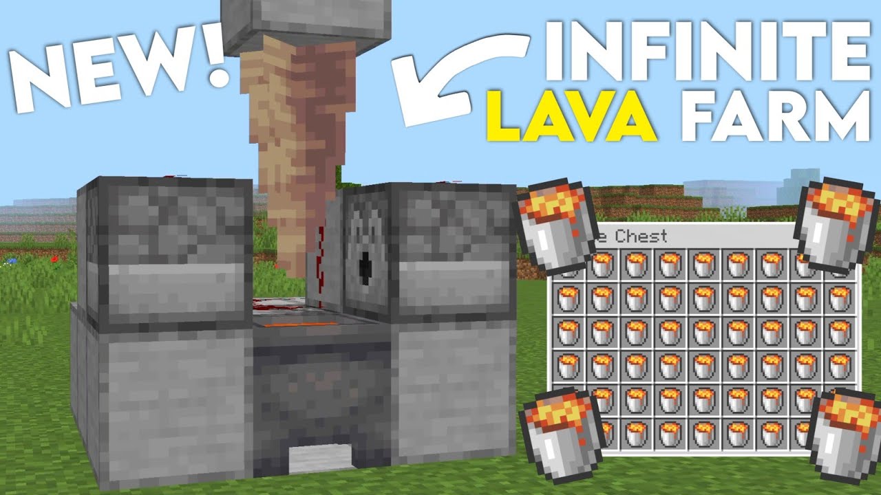 Lava Farm TUTORIAL in Minecraft Bedrock 1.21!