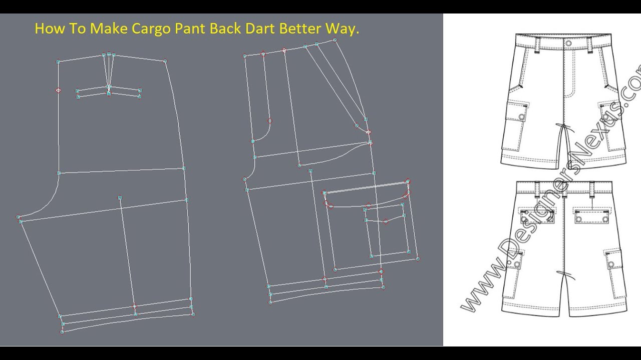 How To Make Cargo Pant Back Part Dart Better Way Lectra Modaris.