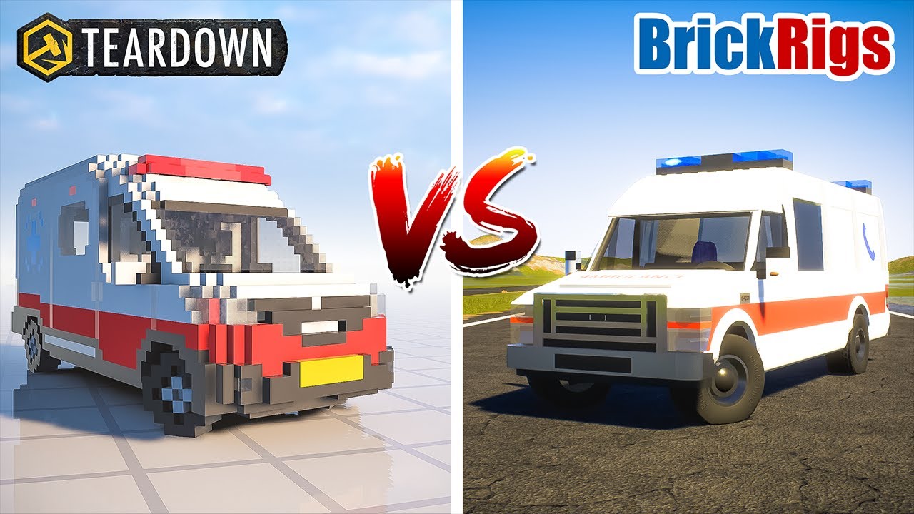 Teardown AMBULANCE vs Brick Rigs AMBULANCE