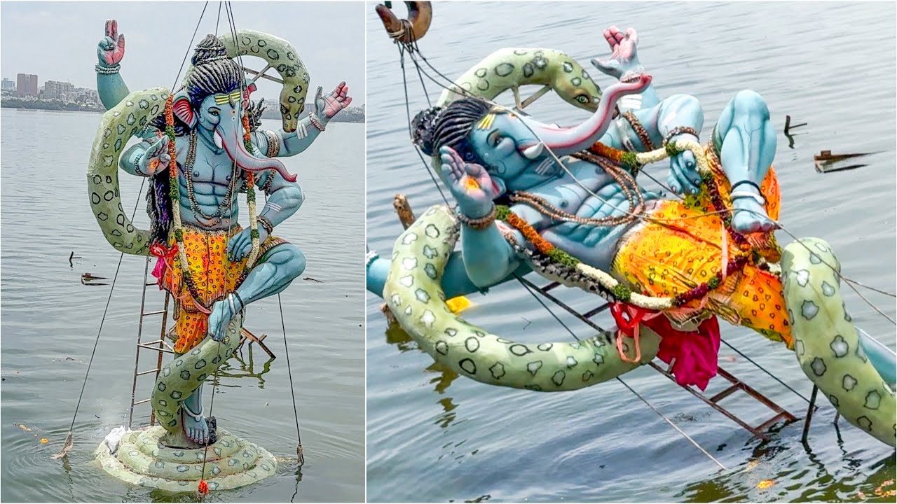 Tank Bund Ganesh Nimajjanam 2025 | Ganesh Visarjan 2025 Tank Bund | Ganesh Immersion Hyderabad 