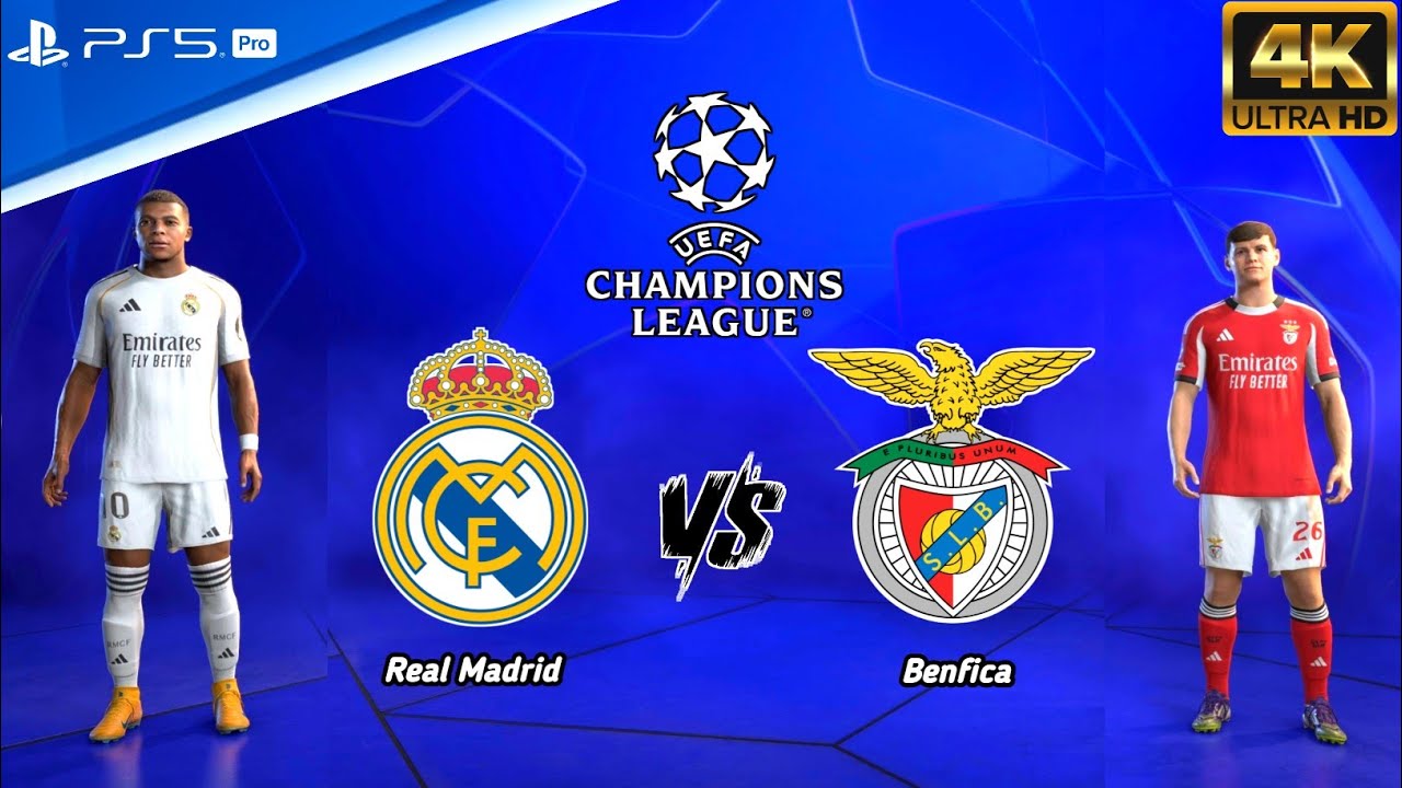 EA FC 26 - Real Madrid Vs Benfica Ft. Mbappe | UEFA Champions League [PS5™PRO 4K60]