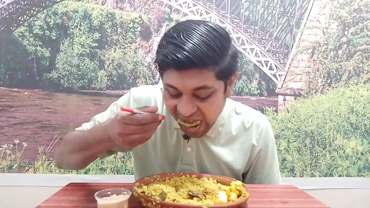 Shree Radha Gobinda Bhog Prasadi || Eating Pulao with Paneer curry, Beguni, Rasgulla and Payesh. 