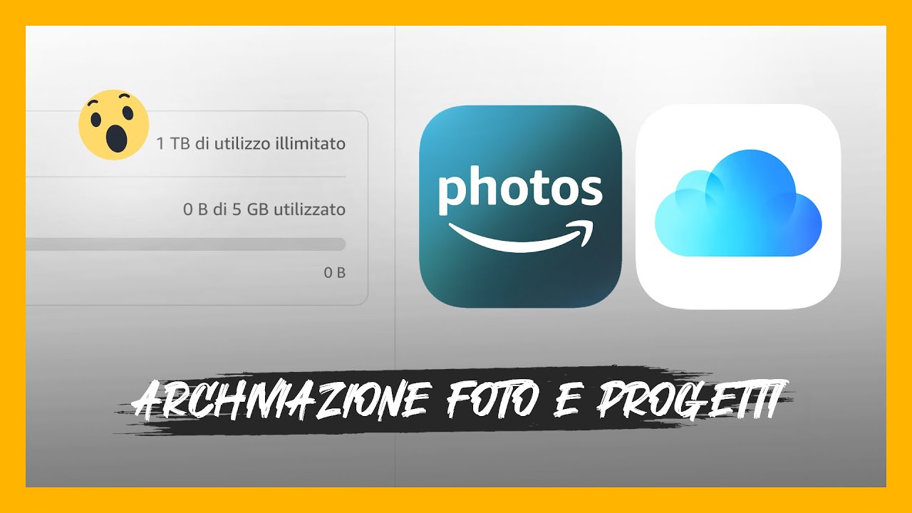Archiviazione Foto e Progetti Photoshop 2025 con AMAZON PHOTOS e iCloud Drive