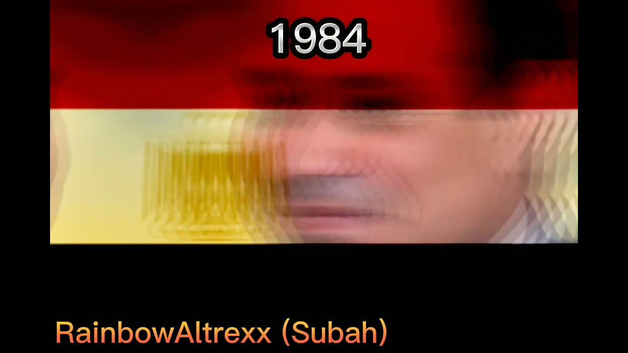 Egypt Flag Evolution.🇪🇬  (1984-1972)