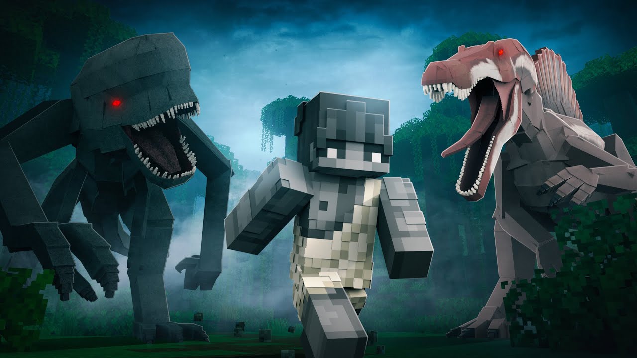 Surviving Minecraft's Jurassic Horror Mods for 100 Days 2