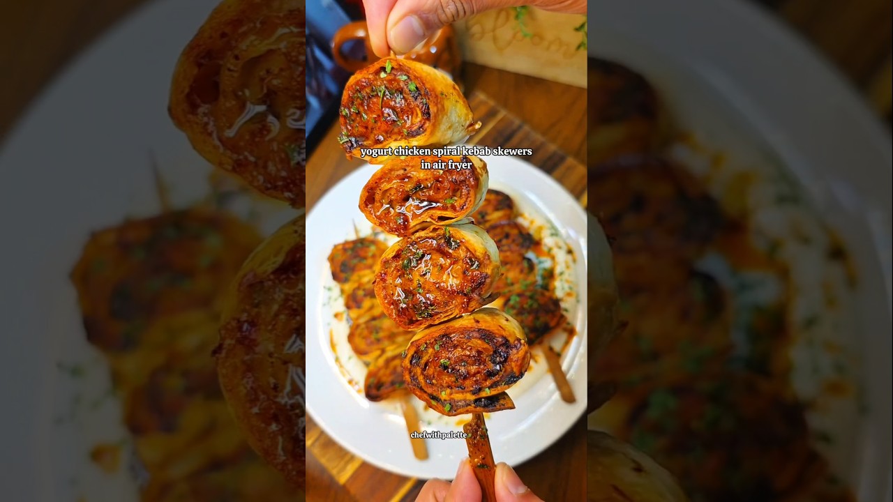 Not your usual boring kebabs #airfryer #kebab #recipe #food #cooking #ramadan #airfryerrecipes