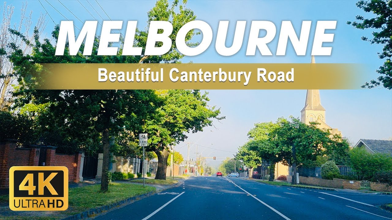 Beautiful Canterbury Road | Drive-through eastern Melbourne | Live and Work in Australia | 4K