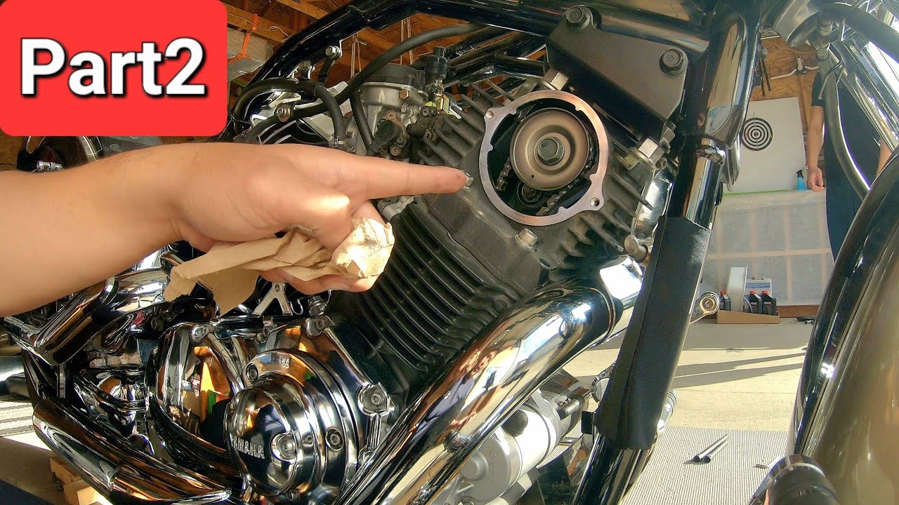 Регулировка клапанов Yamaha V Star 1100 Часть 2