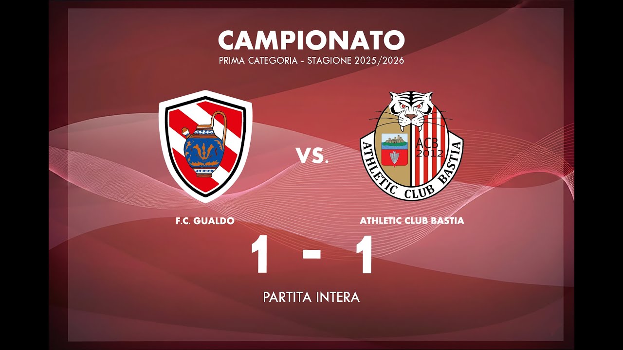F.C. GUALDO - ATHLETIC CLUB BASTIA 1-1 FULL MATCH | Prima categoria