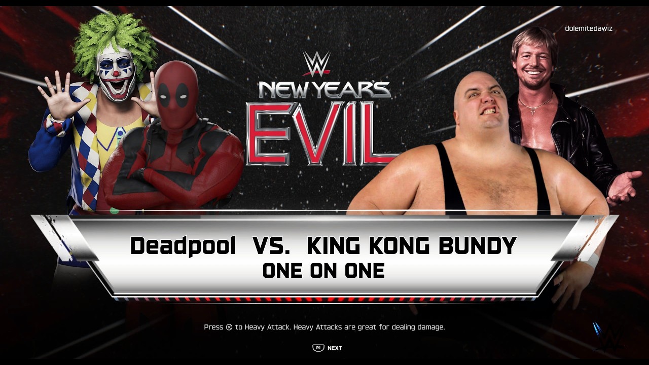 WWE2K26 - MAIN EVENT - NEW YEARS EVIL - DEADPOOL vs KING KONG BUNDY!