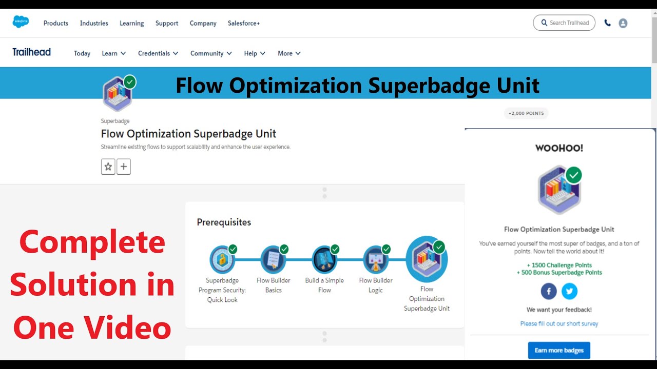 Flow Optimization Superbadge Unit|| Complete Solution