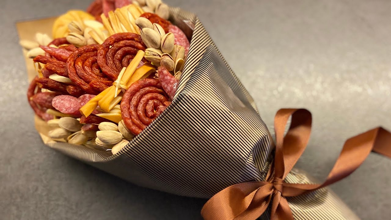 МЯСНОЙ БУКЕТ Своими Руками! МУЖСКОЙ БУКЕТ из Колбасы и Сыра!