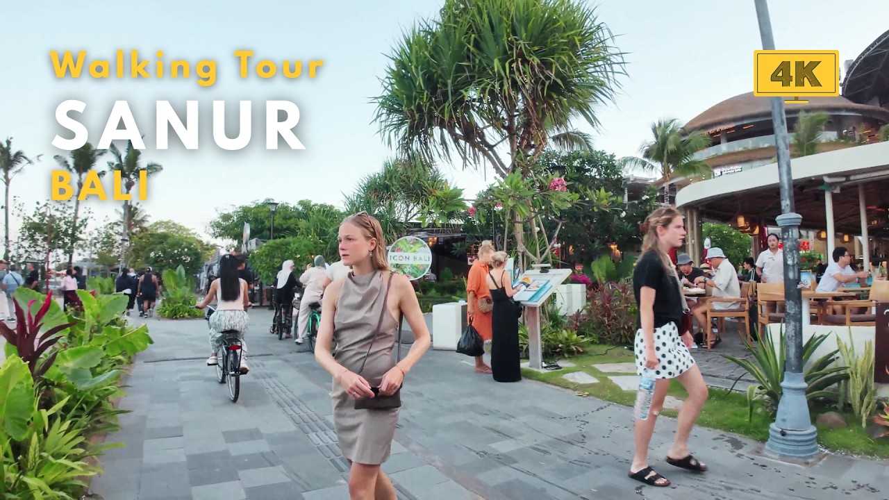 SANUR, Bali Relaxing 4K Walking Tour 2026 | Sanur Harbour, Matahari Terbit Beach & ICON BALI Mall