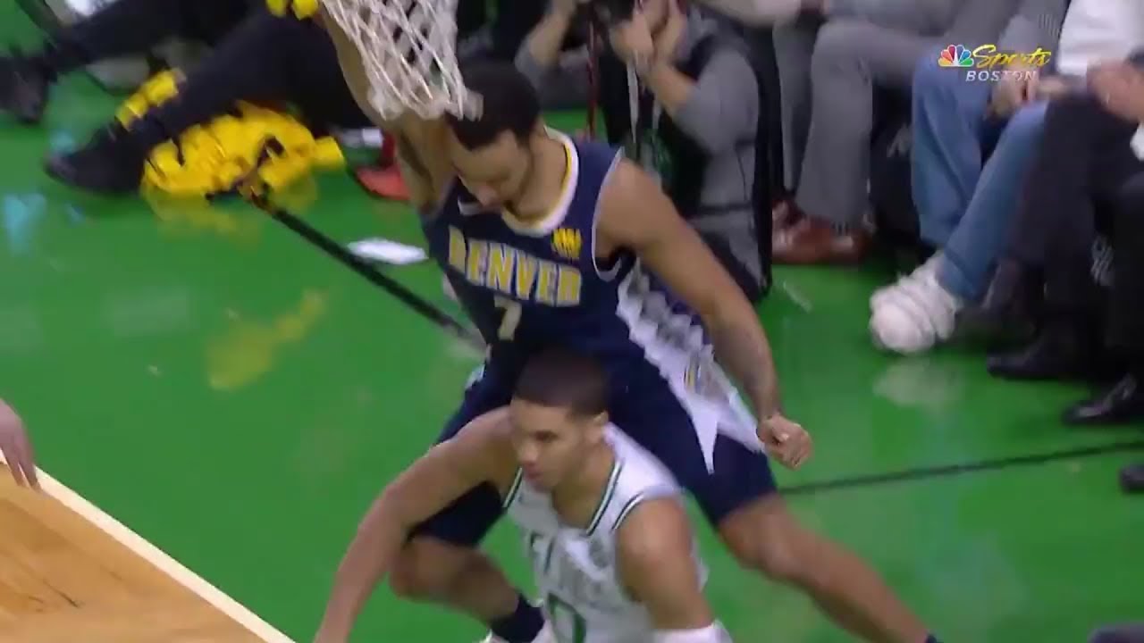 Trey Lyles Posterizes & Disrespected Jason Tatum - Nuggets vs Celtics - Dec 13, 2017