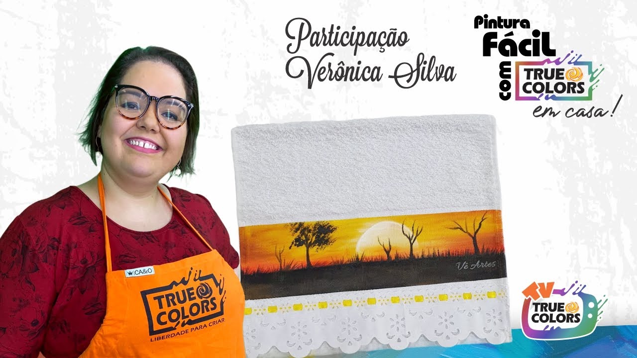 Pintura em tecido tema paisagem - Verônica Silva