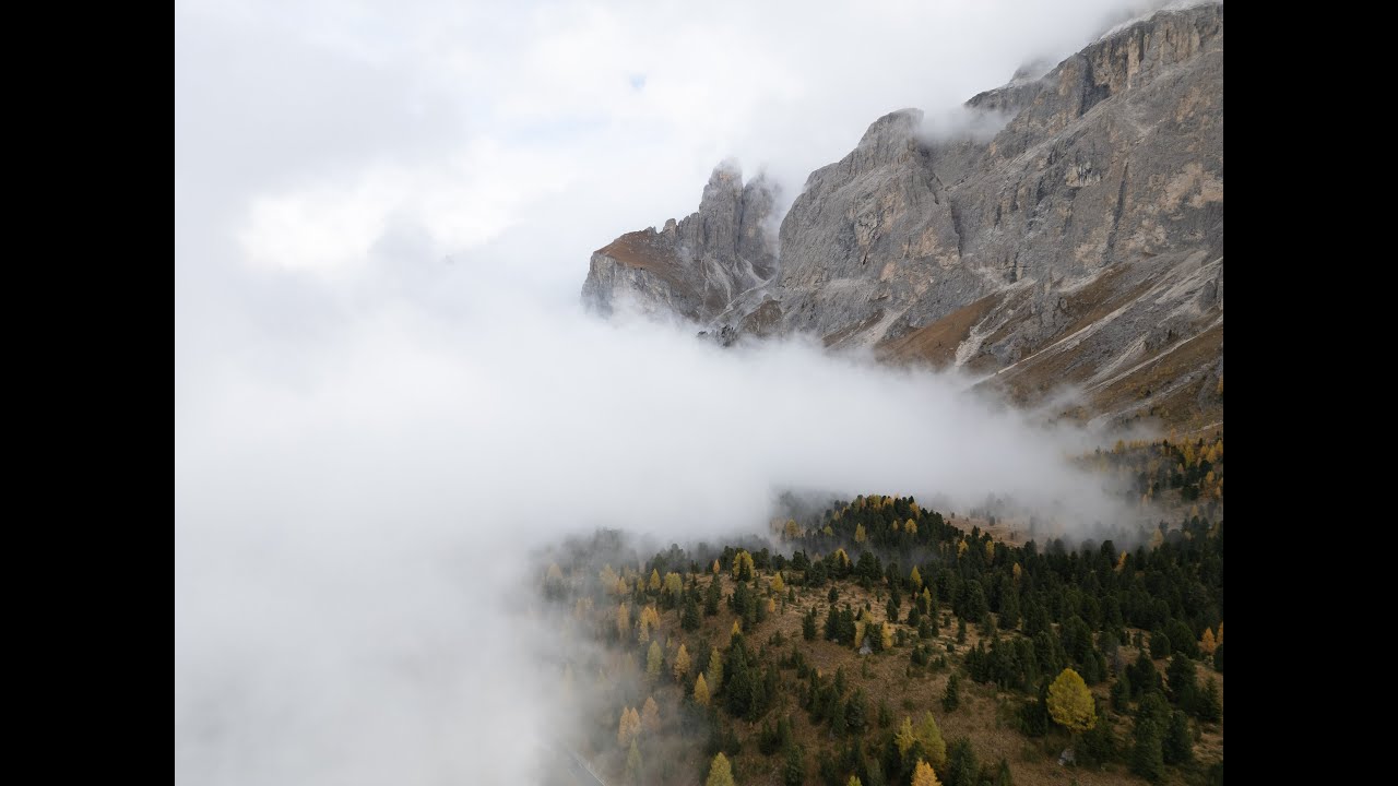 Flying in the misty clouds