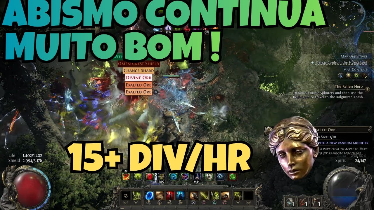 💰 Como Farmar MUITAS Divines no Abismo | P&oacute;s Nerf l Path Of Exile 2