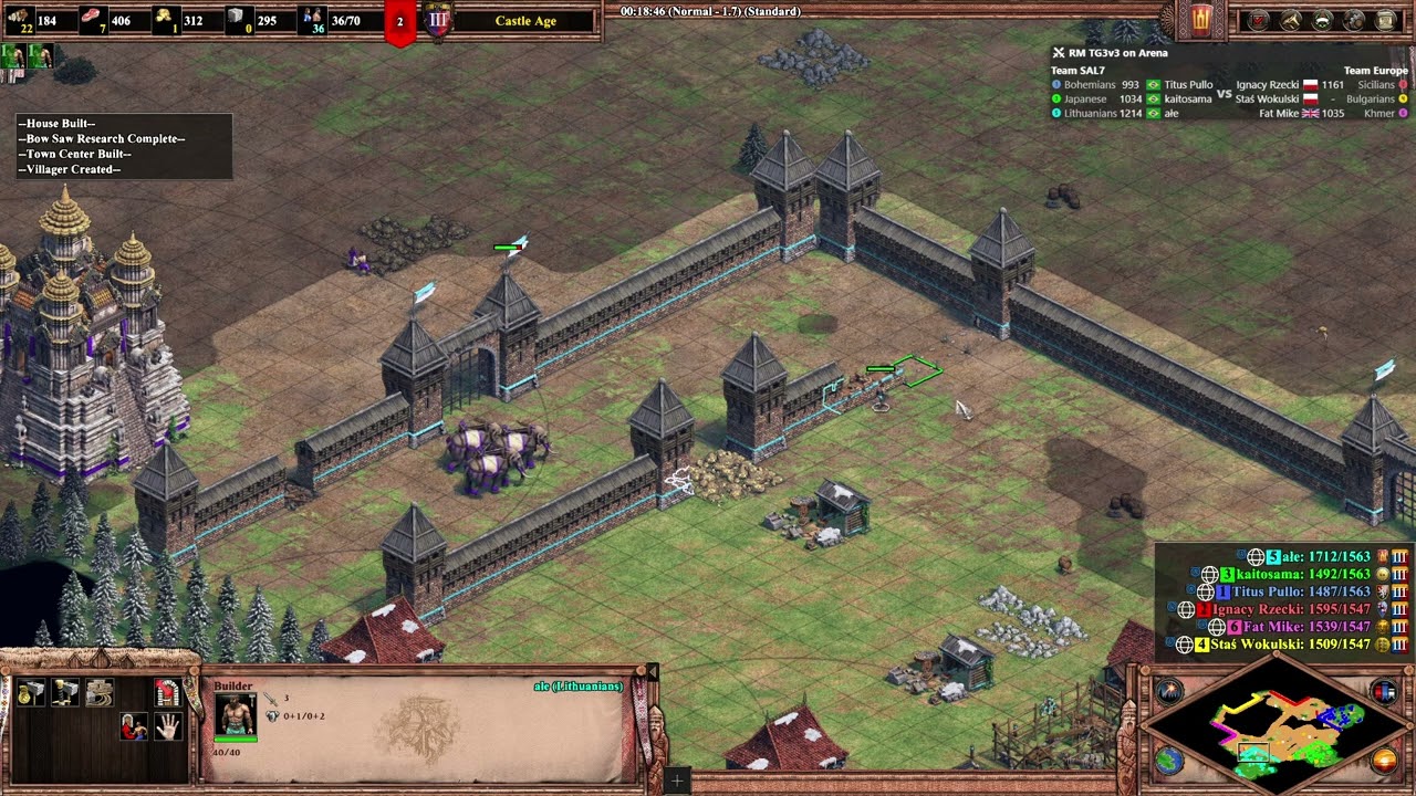Elite Leitis is unfair | 3v3 Arena with Lithuanians | AoE2