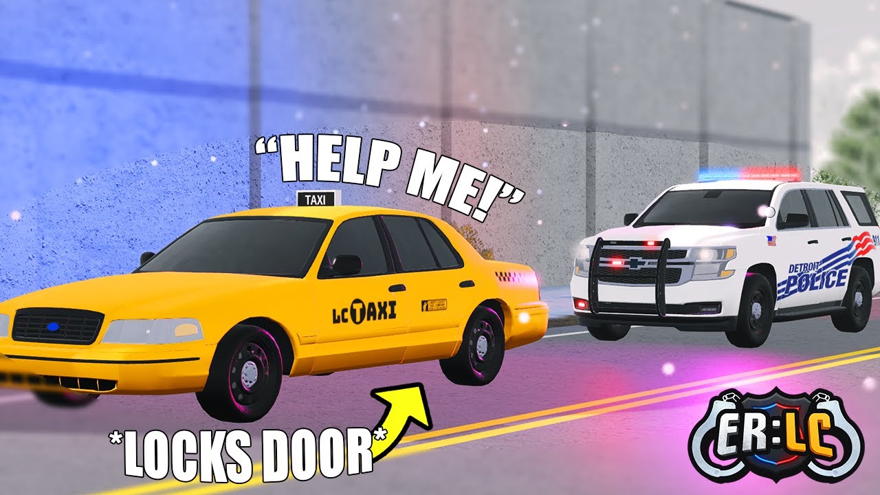 Cab Driver LOCKED THE DOORS and wouldn't Let Me OUT! - ERLC Roblox Liberty County
