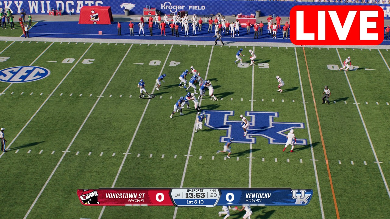 🔴 Youngstown State Penguins vs Kentucky Wildcats | NCAAF Week 1 - 2026 College Football27 Simulation