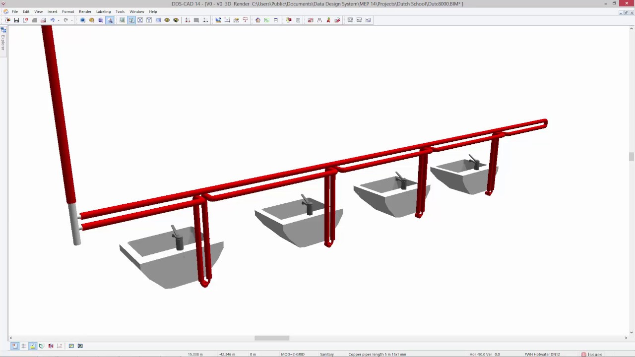 DDS-CAD 14: Calculation of Stagnant Water in Ring Lines