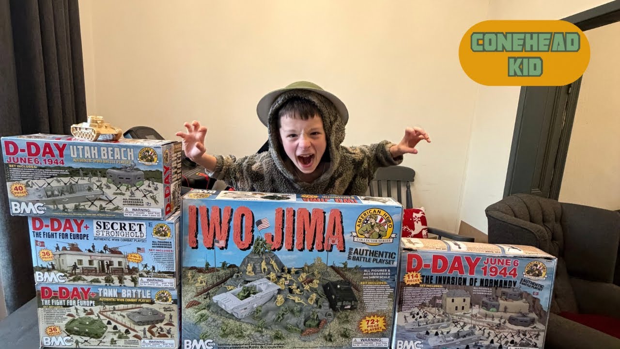 Unboxing P1: MASSIVE Iwo Jima Plastic Army Man Toy Soldier BMC Toy Set! 72 Pieces of WWII Action!