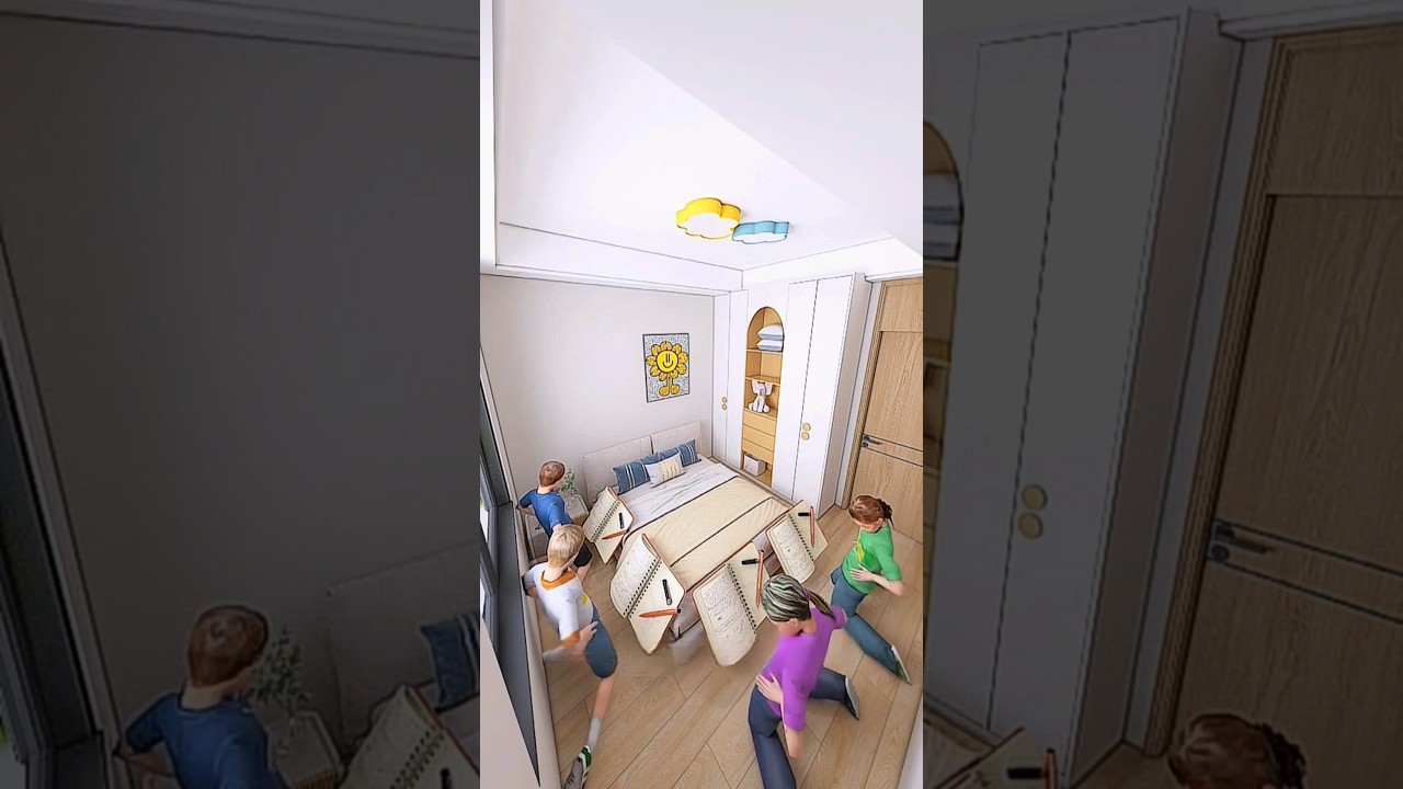 Saniya Built a Smart Luxury Bedroom with Her Friends || 3D Animation || #shorts