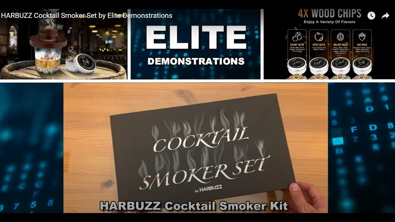 HARBUZZ Cocktail Smoker Set by Elite Demonstrations