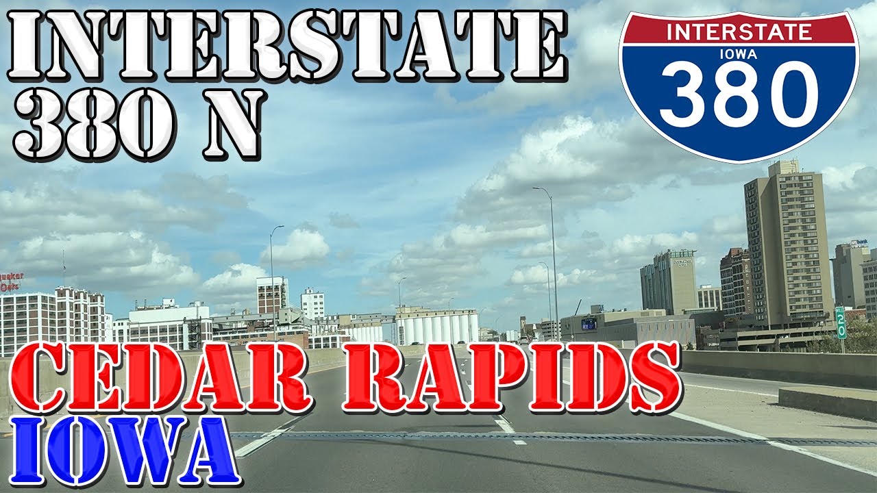 I-380 North - Iowa City to Cedar Rapids - Iowa - 4K Highway Drive