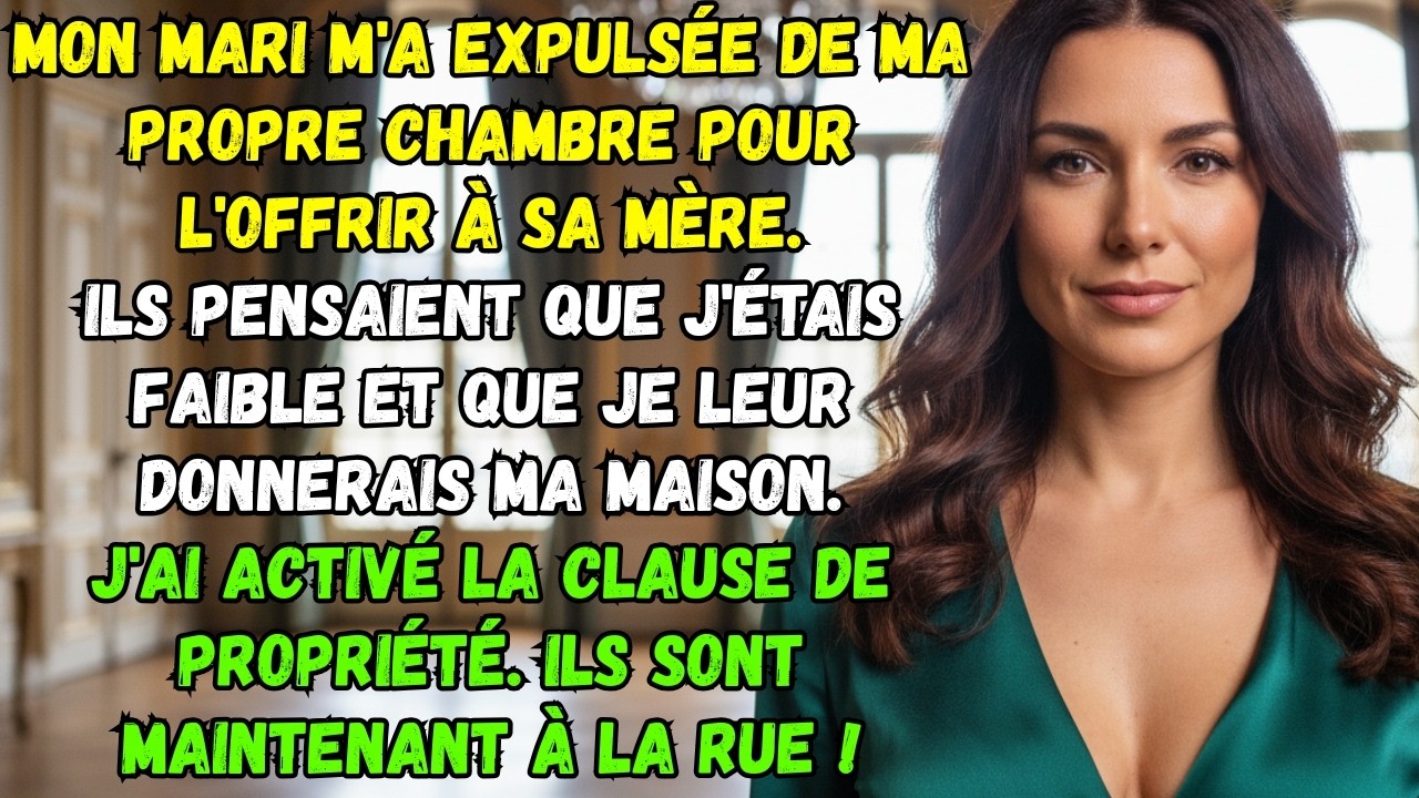 MON MARI A DONNÉ MA CHAMBRE À SA MÈRE ; MAINTENANT ELLES DORMENT DANS LA RUE