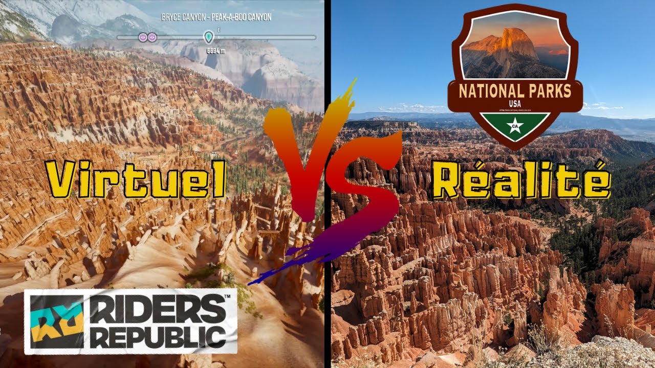 ROAD TRIP aux USA: VIRTUEL Vs la RÉALITÉ (Riders Republic Vs les Parcs Américains)