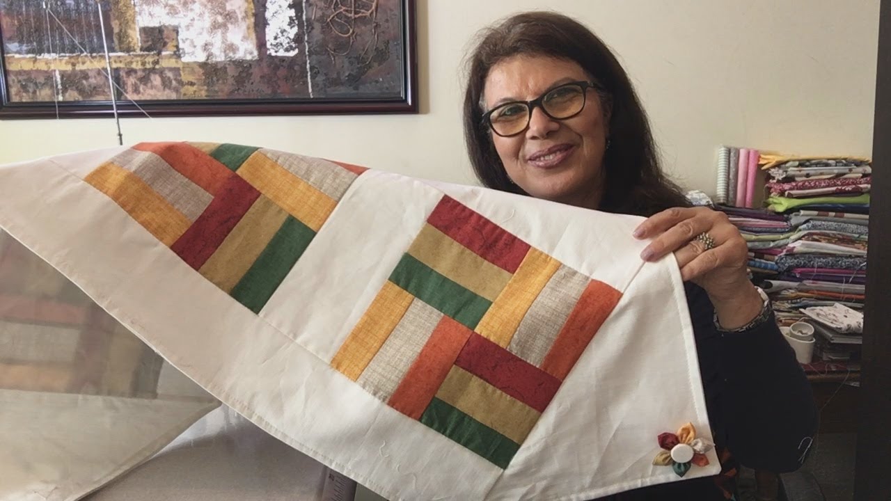 مفارش الطاولة بالباتشورك / Chemin de table en patchwork