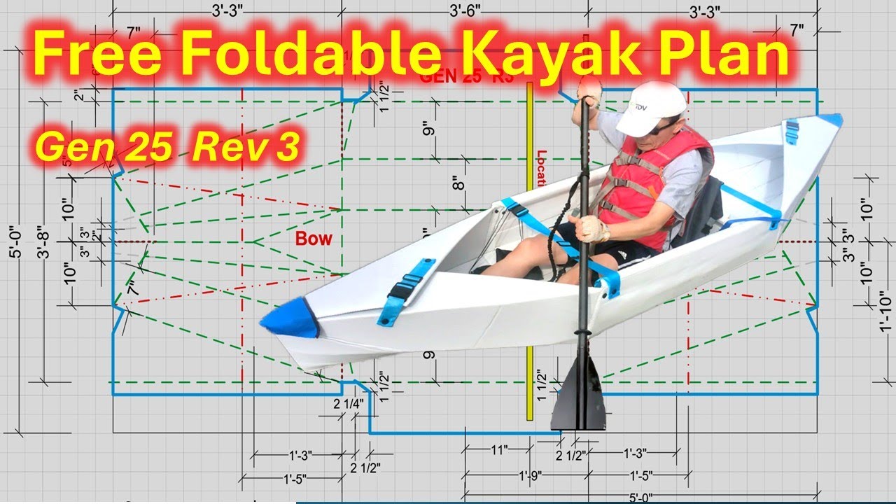 Free folding kayak plan Gen 25 R3